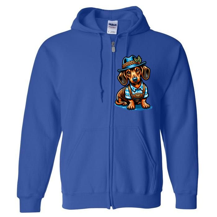 Cute Sausage Dog Ger Oktoberfest Dachshund Lovers Gift Full Zip Hoodie