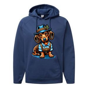 Cute Sausage Dog Ger Oktoberfest Dachshund Lovers Gift Performance Fleece Hoodie