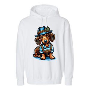 Cute Sausage Dog Ger Oktoberfest Dachshund Lovers Gift Garment-Dyed Fleece Hoodie