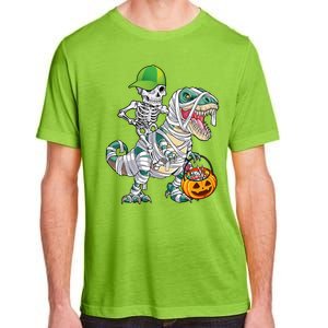 Cool Skeleton Dinosaur Halloween Trick Or Treat Adult ChromaSoft Performance T-Shirt