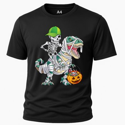 Cool Skeleton Dinosaur Halloween Trick Or Treat Performance Shirt