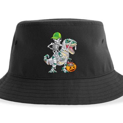 Cool Skeleton Dinosaur Halloween Trick Or Treat Sustainable Bucket Hat