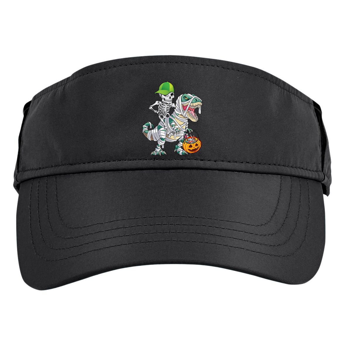 Cool Skeleton Dinosaur Halloween Trick Or Treat Adult Drive Performance Visor