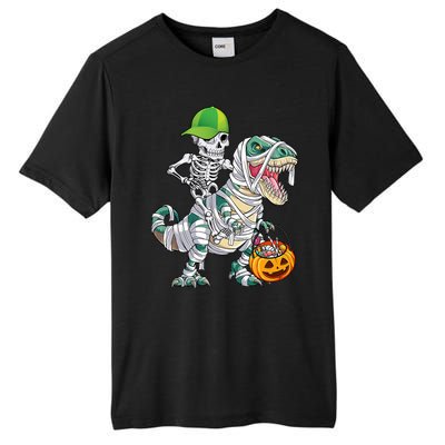 Cool Skeleton Dinosaur Halloween Trick Or Treat Tall Fusion ChromaSoft Performance T-Shirt