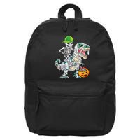 Cool Skeleton Dinosaur Halloween Trick Or Treat 16 in Basic Backpack