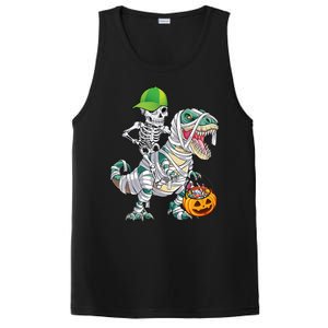 Cool Skeleton Dinosaur Halloween Trick Or Treat PosiCharge Competitor Tank