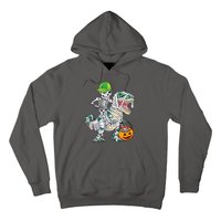 Cool Skeleton Dinosaur Halloween Trick Or Treat Hoodie