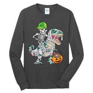 Cool Skeleton Dinosaur Halloween Trick Or Treat Tall Long Sleeve T-Shirt