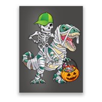 Cool Skeleton Dinosaur Halloween Trick Or Treat Poster