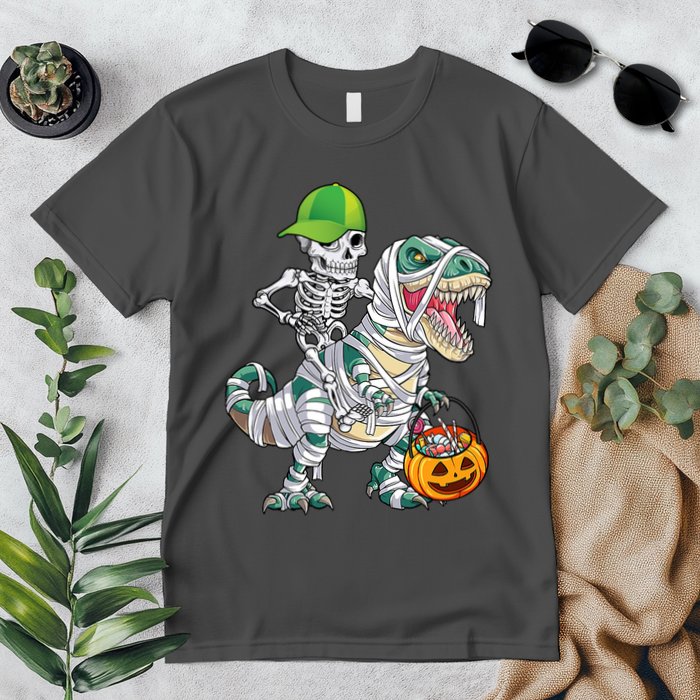 Cool Skeleton Dinosaur Halloween Trick Or Treat Premium T-Shirt