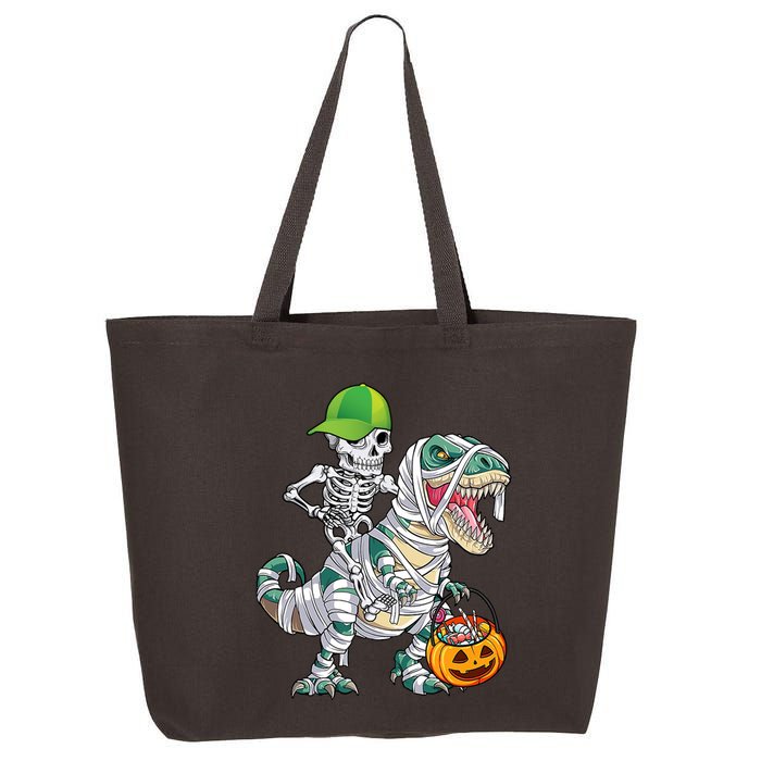 Cool Skeleton Dinosaur Halloween Trick Or Treat 25L Jumbo Tote