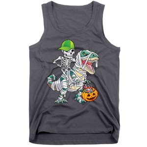 Cool Skeleton Dinosaur Halloween Trick Or Treat Tank Top