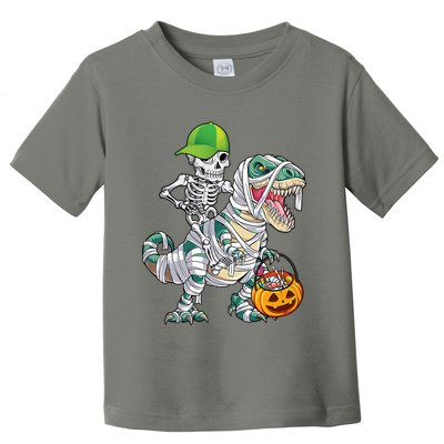 Cool Skeleton Dinosaur Halloween Trick Or Treat Toddler T-Shirt