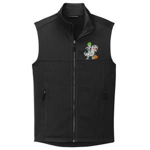 Cool Skeleton Dinosaur Halloween Trick Or Treat Collective Smooth Fleece Vest