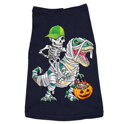 Cool Skeleton Dinosaur Halloween Trick Or Treat Doggie Tank