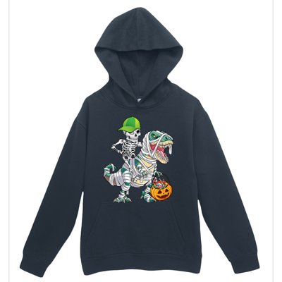 Cool Skeleton Dinosaur Halloween Trick Or Treat Urban Pullover Hoodie