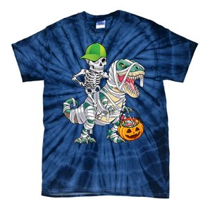 Cool Skeleton Dinosaur Halloween Trick Or Treat Tie-Dye T-Shirt