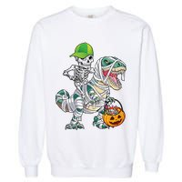 Cool Skeleton Dinosaur Halloween Trick Or Treat Garment-Dyed Sweatshirt