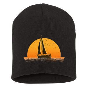 Cute Sailing Design Sailboat Sail Sailing Ship Short Acrylic Beanie