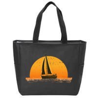 Cute Sailing Design Sailboat Sail Sailing Ship Zip Tote Bag