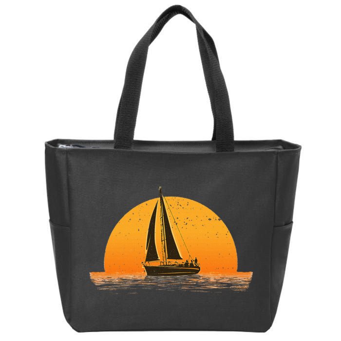 Cute Sailing Design Sailboat Sail Sailing Ship Zip Tote Bag