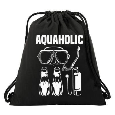 Cool Scuba Diving Themed Design Scuba Dive Drawstring Bag