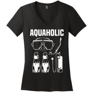 Cool Scuba Diving Themed Design Scuba Dive Women's V-Neck T-Shirt