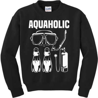 Cool Scuba Diving Themed Design Scuba Dive Kids Sweatshirt