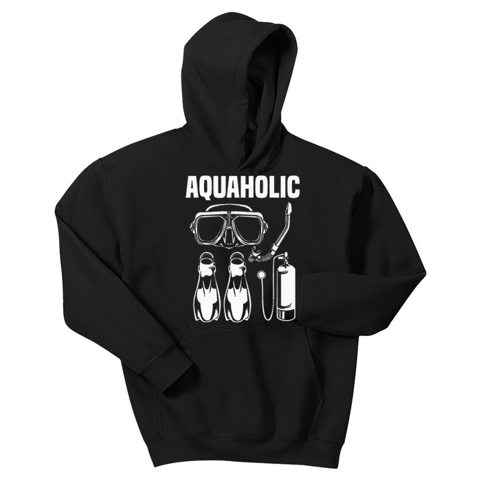 Cool Scuba Diving Themed Design Scuba Dive Kids Hoodie