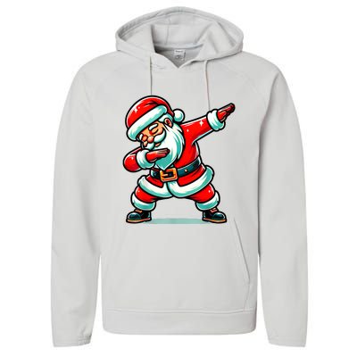 Christmas Santa Dabbing Santa Xmas Funny Performance Fleece Hoodie