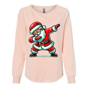 Christmas Santa Dabbing Santa Xmas Funny Womens California Wash Sweatshirt