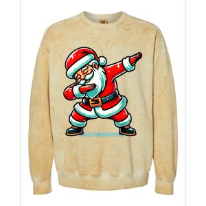 Christmas Santa Dabbing Santa Xmas Funny Colorblast Crewneck Sweatshirt