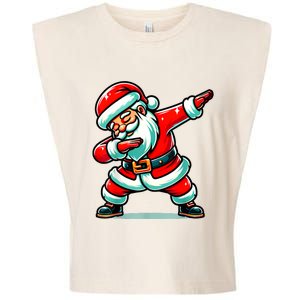 Christmas Santa Dabbing Santa Xmas Funny Garment-Dyed Women's Muscle Tee