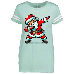 Christmas Santa Dabbing Santa Xmas Funny Enza Ladies Jersey Football T-Shirt