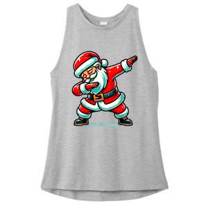 Christmas Santa Dabbing Santa Xmas Funny Ladies PosiCharge Tri-Blend Wicking Tank