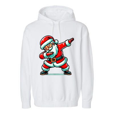 Christmas Santa Dabbing Santa Xmas Funny Garment-Dyed Fleece Hoodie