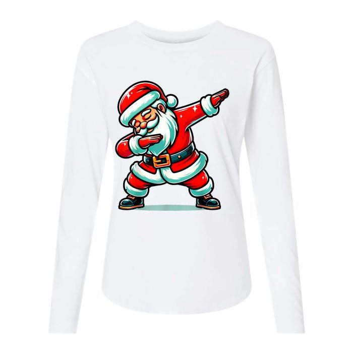 Christmas Santa Dabbing Santa Xmas Funny Womens Cotton Relaxed Long Sleeve T-Shirt