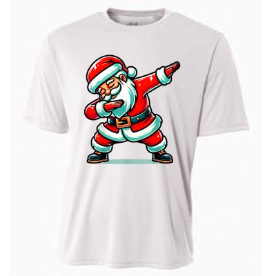 Christmas Santa Dabbing Santa Xmas Funny Cooling Performance Crew T-Shirt