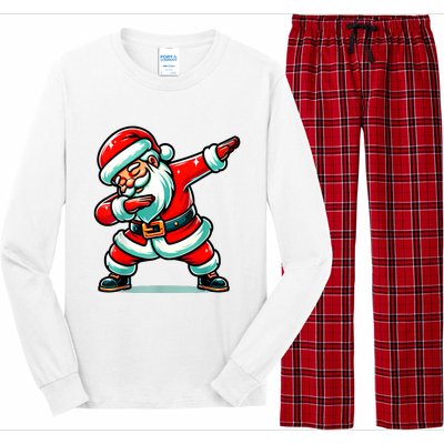 Christmas Santa Dabbing Santa Xmas Funny Long Sleeve Pajama Set