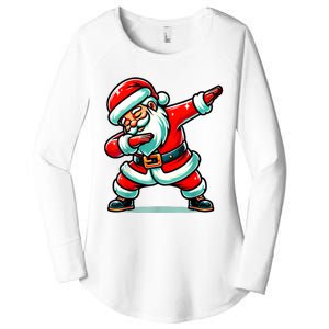 Christmas Santa Dabbing Santa Xmas Funny Women's Perfect Tri Tunic Long Sleeve Shirt