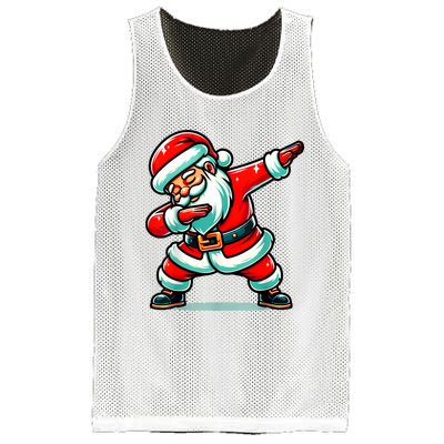 Christmas Santa Dabbing Santa Xmas Funny Mesh Reversible Basketball Jersey Tank