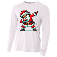 Christmas Santa Dabbing Santa Xmas Funny Cooling Performance Long Sleeve Crew