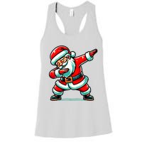 Christmas Santa Dabbing Santa Xmas Funny Women's Racerback Tank