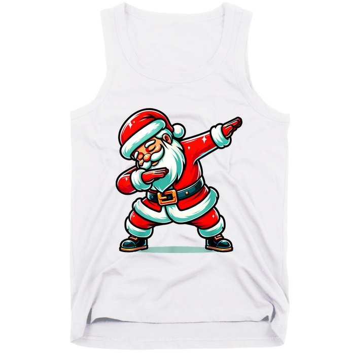 Christmas Santa Dabbing Santa Xmas Funny Tank Top