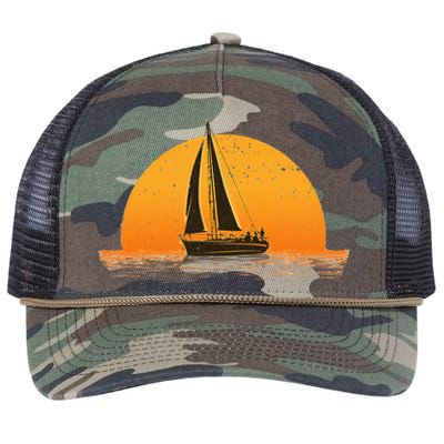 Cute Sailing Design For Women Sailboat Sail Sailing Ship Retro Rope Trucker Hat Cap