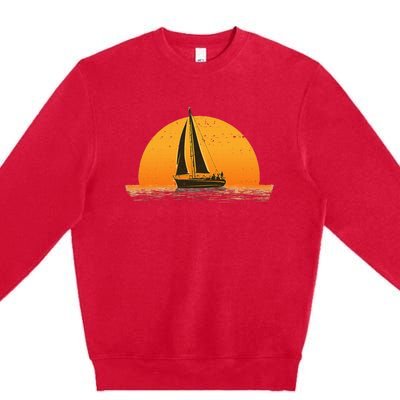 Cute Sailing Design For Women Sailboat Sail Sailing Ship Premium Crewneck Sweatshirt