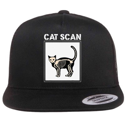 cat scan Design for a lover of cats Flat Bill Trucker Hat