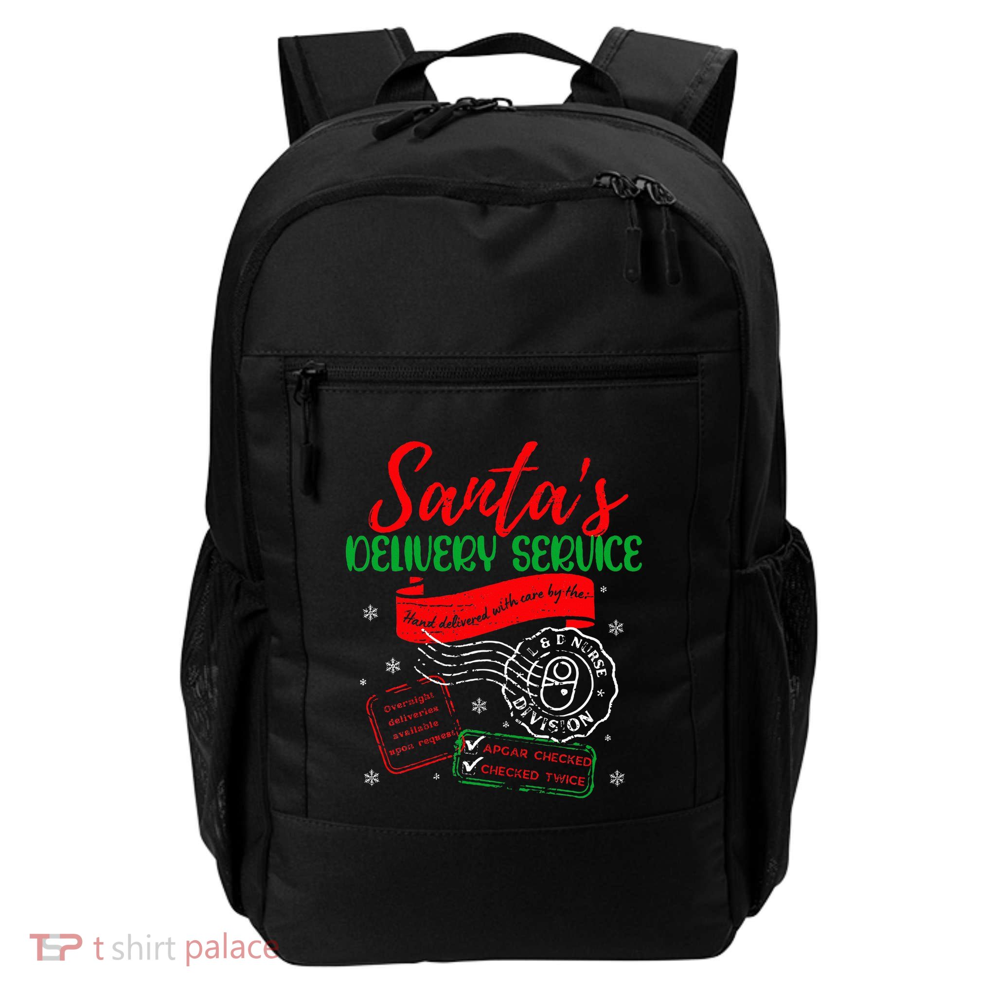 Christmas Santa's Delivery Service L&D Labor Delivery Nurse Backpack
