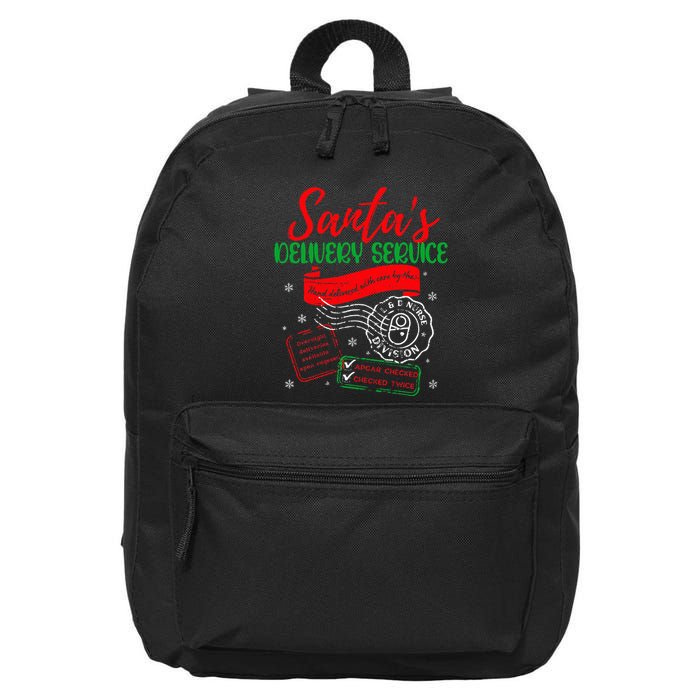 Christmas Santa's Delivery Service L&D Labor Delivery Nurse 16 in Basic Backpack