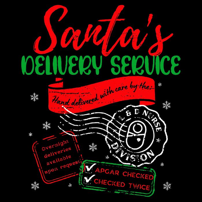 Christmas Santa's Delivery Service L&D Labor Delivery Nurse 16 in Basic Backpack